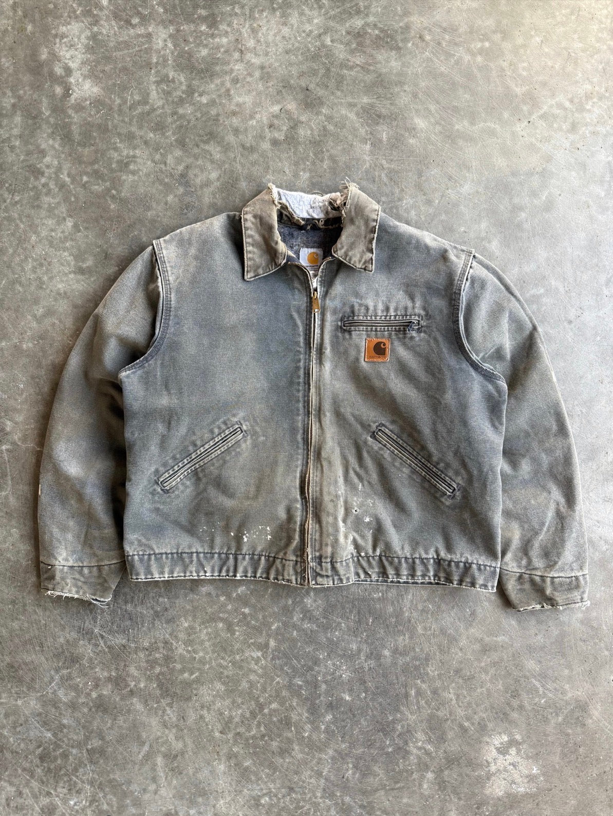 Vintage Faded Grey Flannel Lined Detroit Carhartt Jacket™