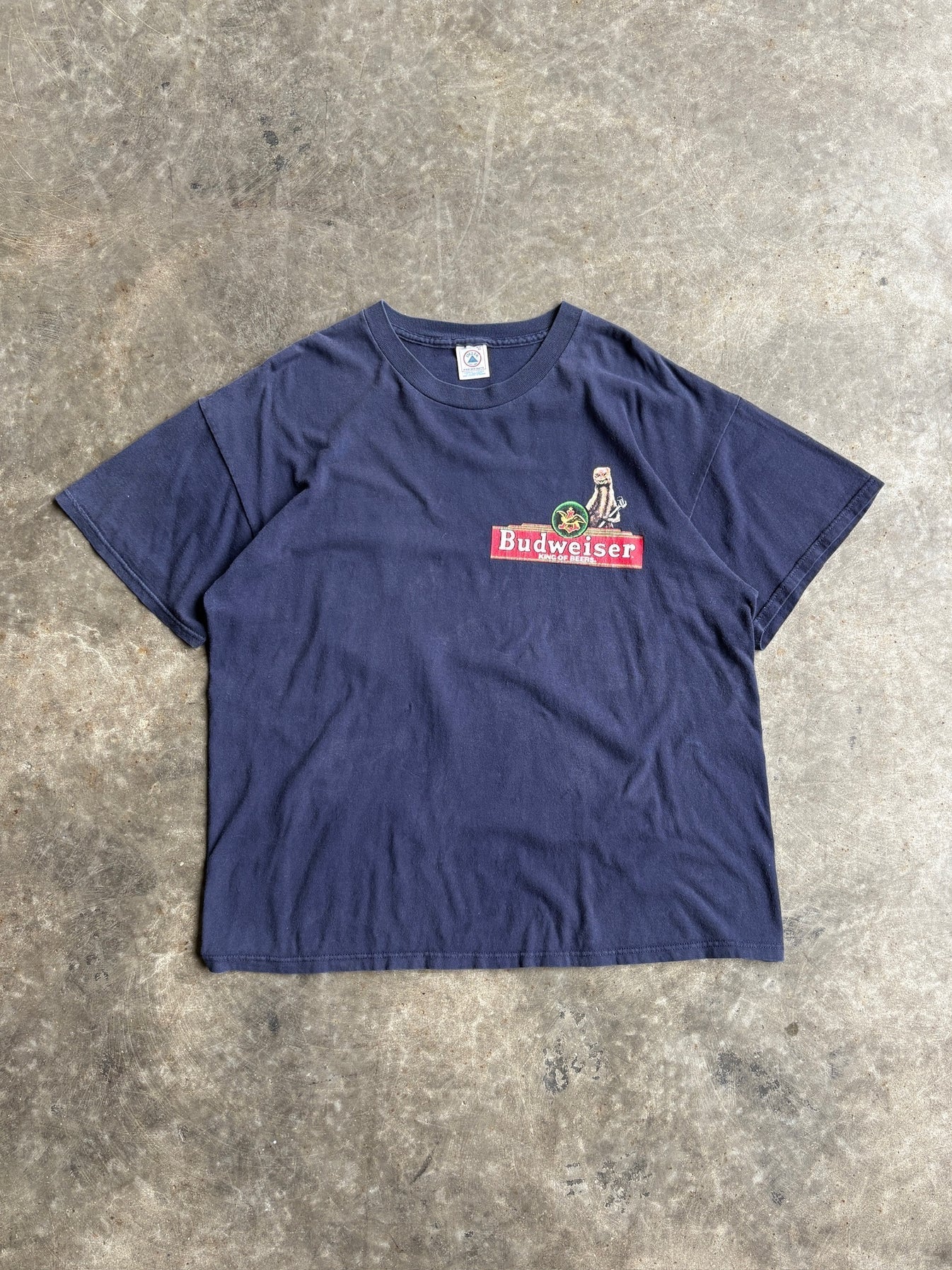 Vintage Navy Budweiser King of Beers Graphic Tee